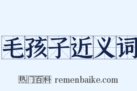 毛孩子近义词是什么意思的图片